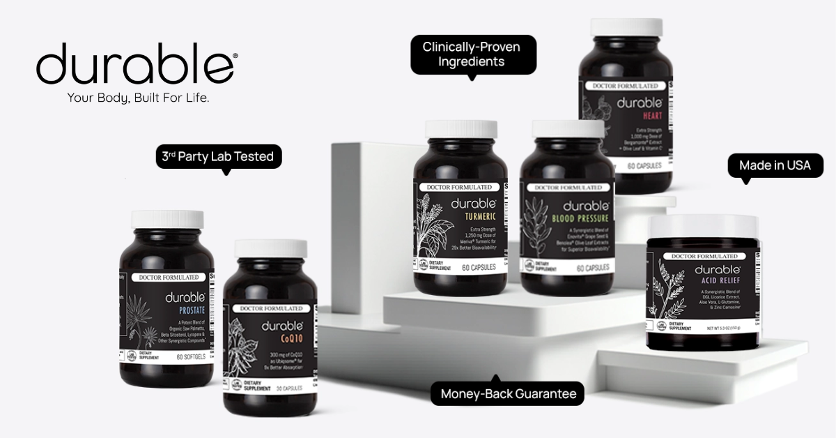 Durable® Premium Vitamins & Supplements by Physician Dr. Kevin Passero