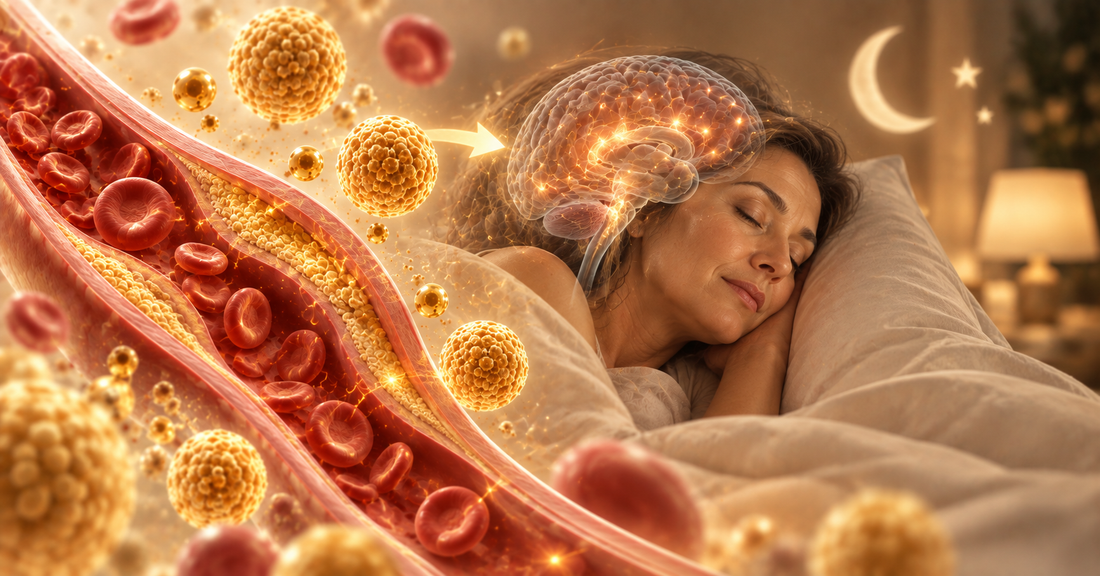 Person struggling to sleep at night, representing the connection between poor sleep, cholesterol levels and cardiovascular health.